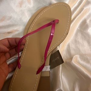 Pink JCrew thong sandals